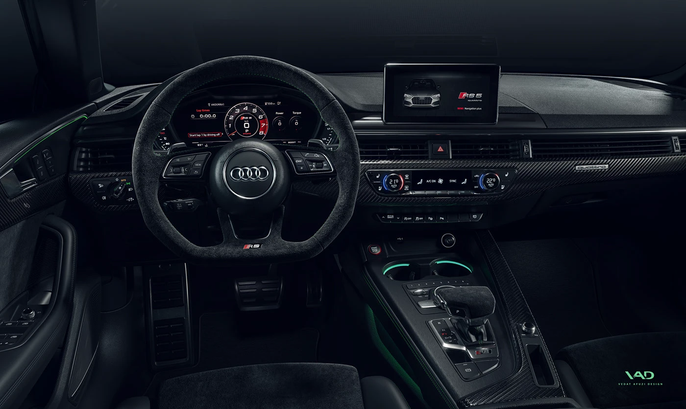 corona CGI cinema 4d automotive   Audi c4d rendering Realism leather lighting
