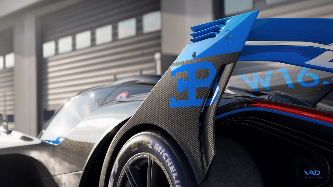 bugatti bolide CGI V-ray racetrack fullcgi rendering c4d