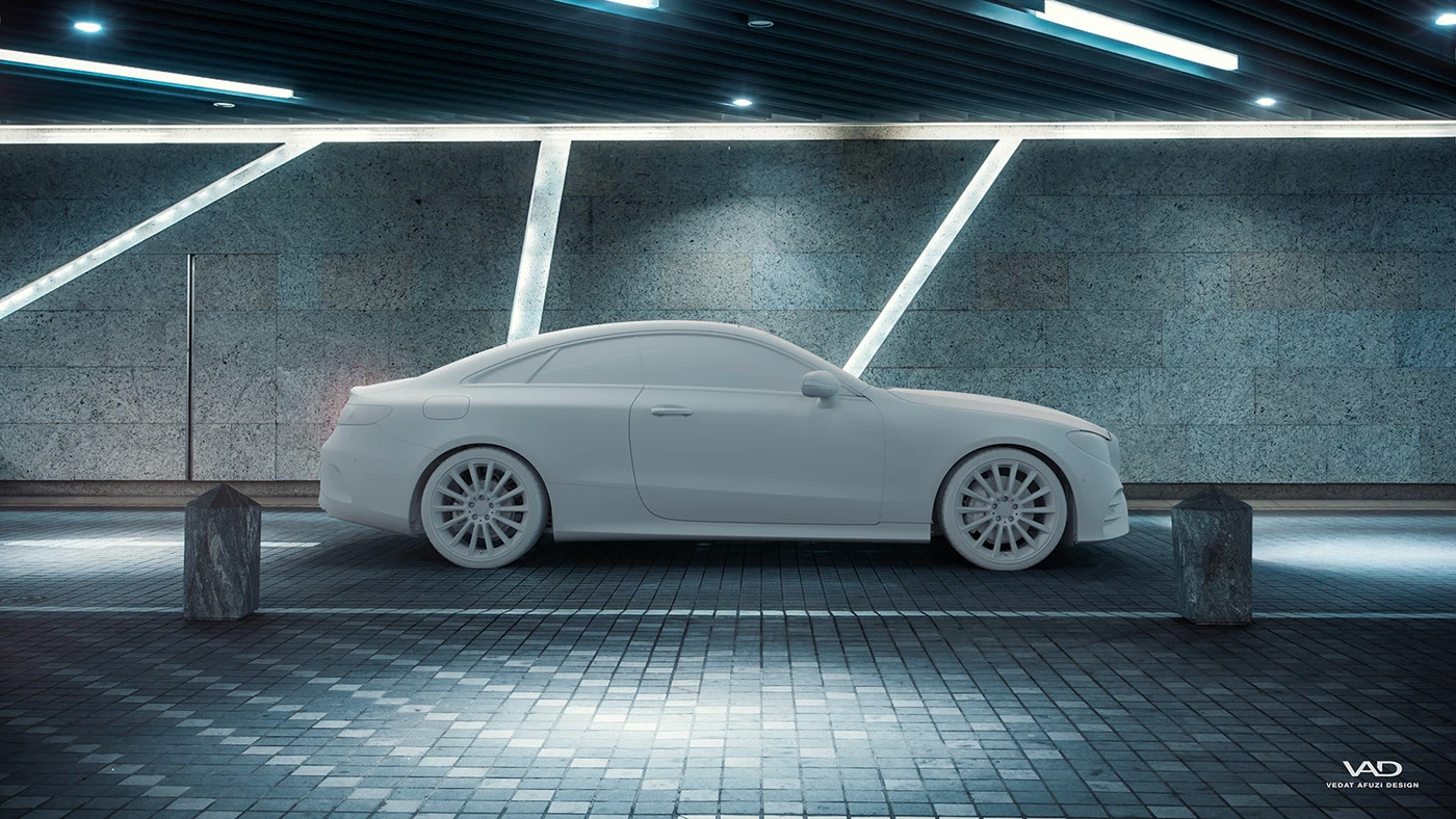 mercedes mercedes-benz CGI rendering retouching  corona AMG Mercedes-AMG backplate cinema 4d