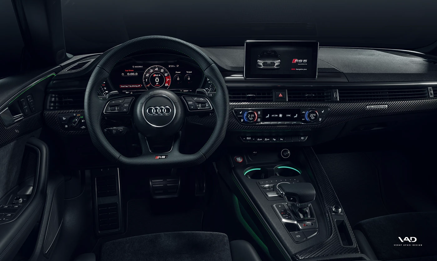 corona CGI cinema 4d automotive   Audi c4d rendering Realism leather lighting