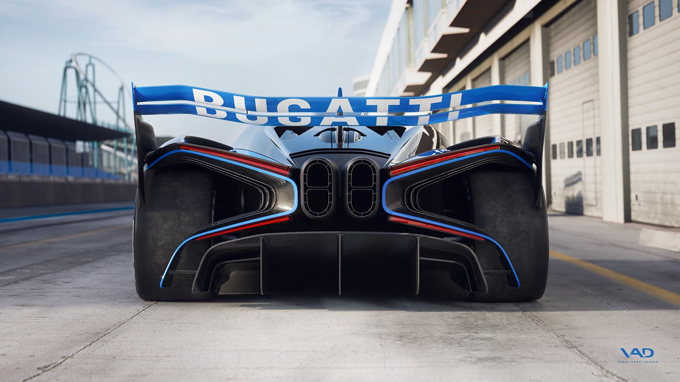 bugatti bolide CGI V-ray racetrack fullcgi rendering c4d