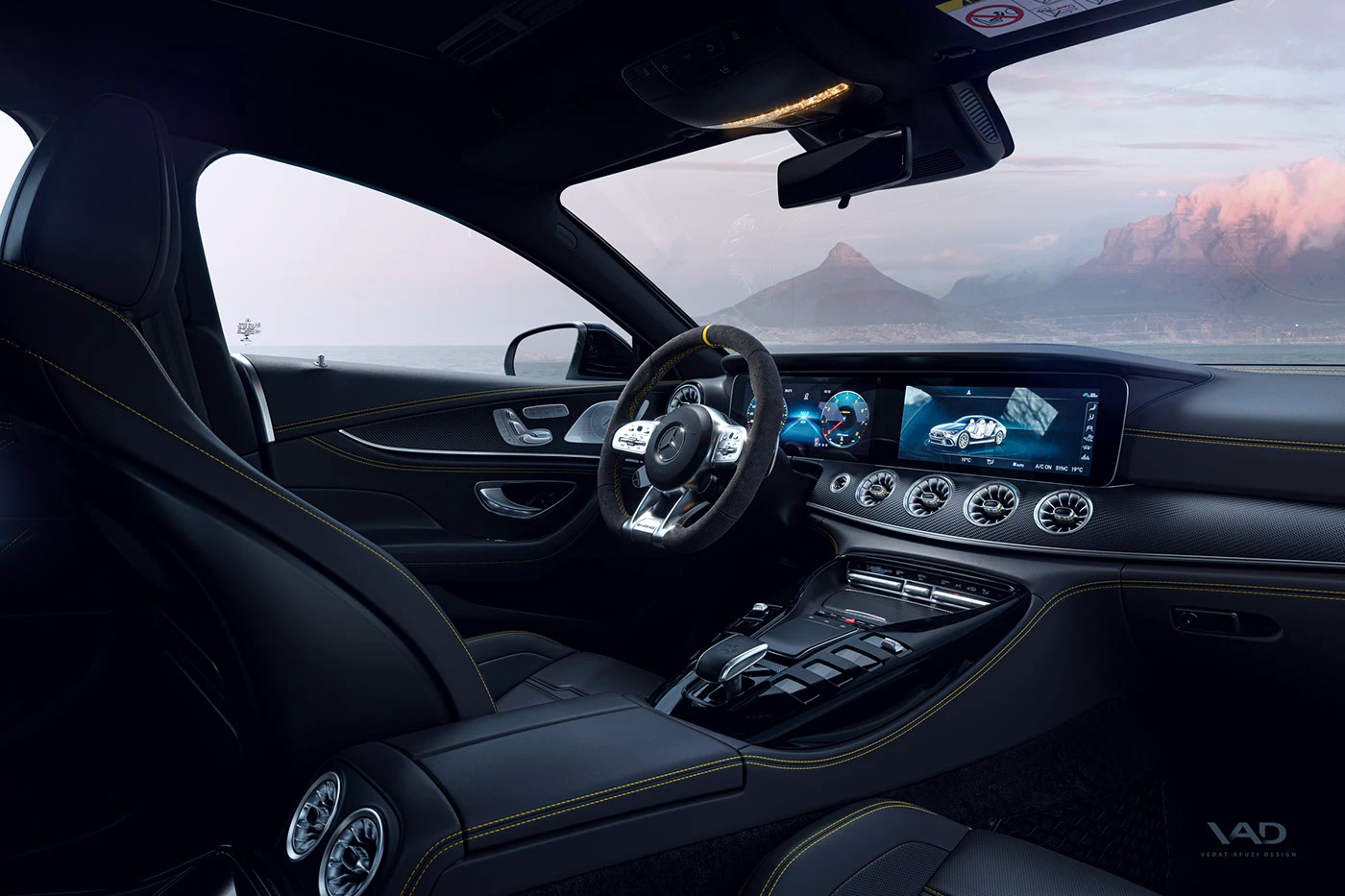 mercedesbenz coronarenderer CGI rendering Interior Realism Real
