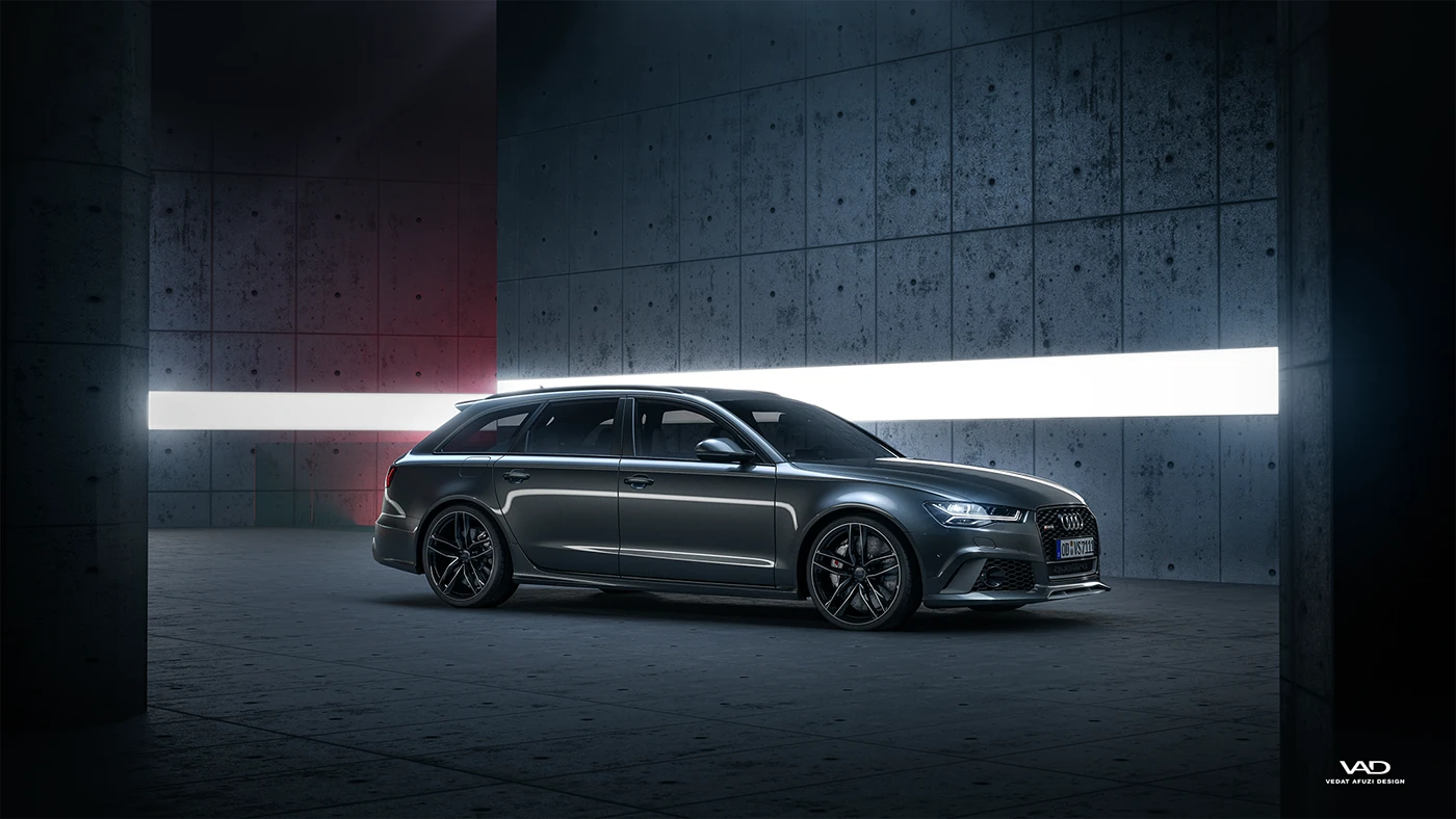 Audi rs rs6 quattro Render vray V-ray Vrayforc4d rendering carpaint closeup
