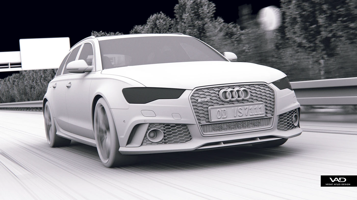 Audi rs rs6 race AUTOBAHN freeway fast rendering octane Octane Render compositing automotive fotorealistic quattro