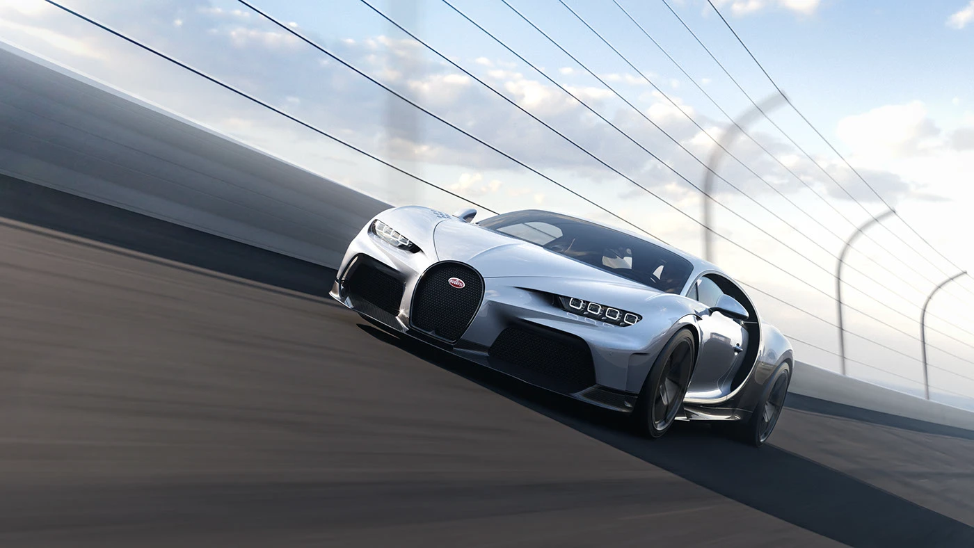 bugatti c4d Chiron CoronaRender fullcgi Photography photoshop rendering speed Supersport