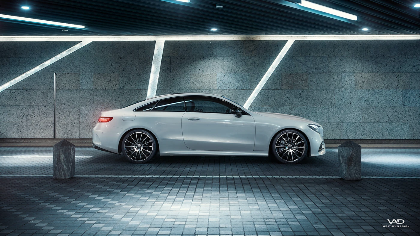 mercedes mercedes-benz CGI rendering retouching  corona AMG Mercedes-AMG backplate cinema 4d
