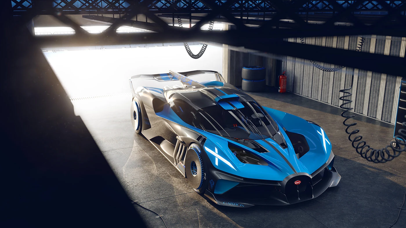 bolide bugatti c4d coronarenderer fullcgi pitlane racetrack killershots