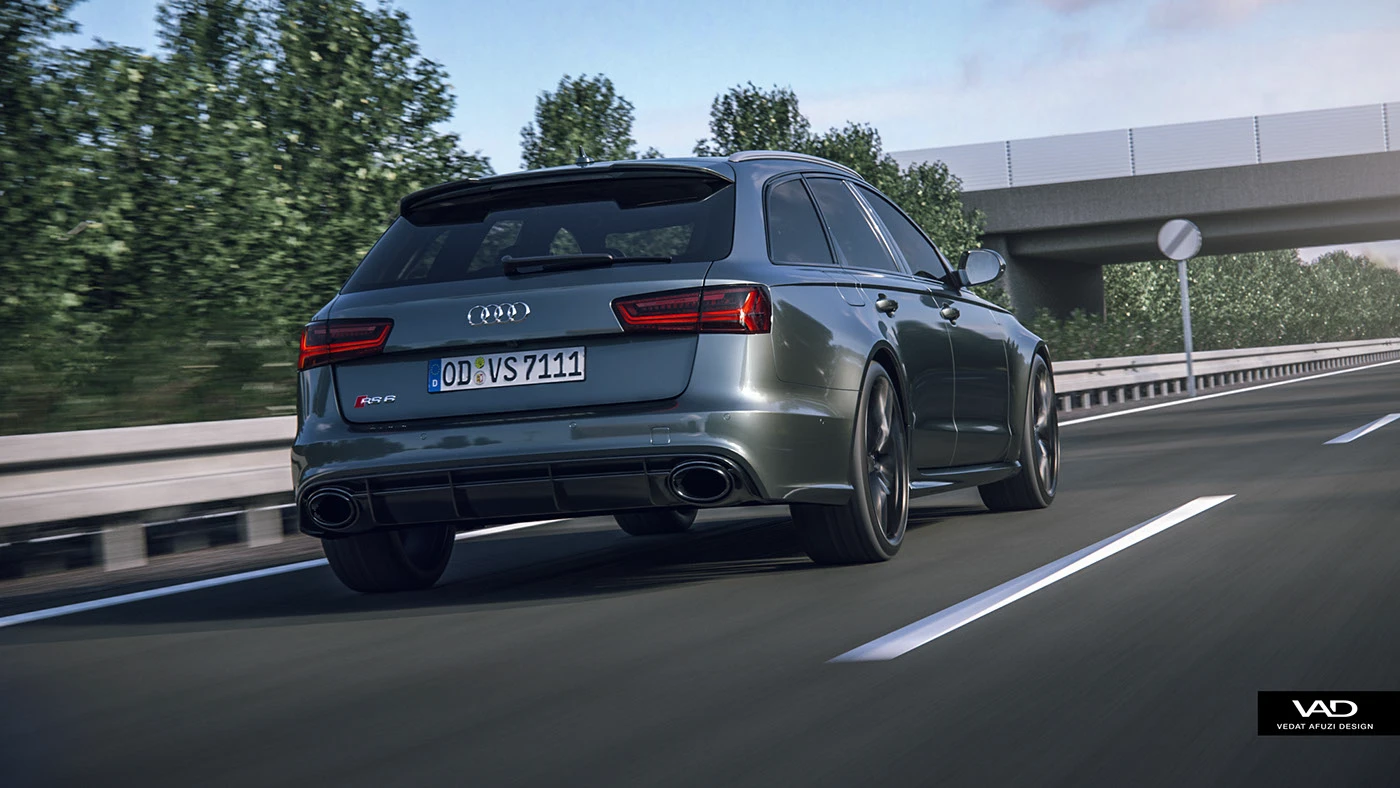 Audi rs rs6 race AUTOBAHN freeway fast rendering octane Octane Render compositing automotive fotorealistic quattro